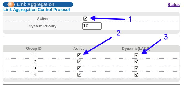 ZyXEL switch 的 LACP 设置示范